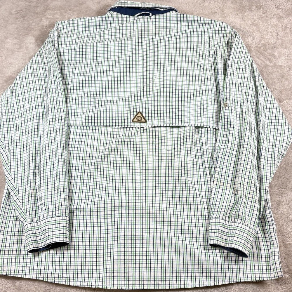 AG GEAR HayBaler Vented Shirt Men's Size Large Fishing Hiking Button Down Plaid - Picture 6 of 7
